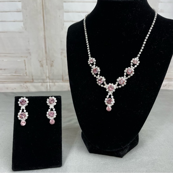 Prom/Special Occasion Necklace and Earrings, Light Purple - Picture 1 of 14